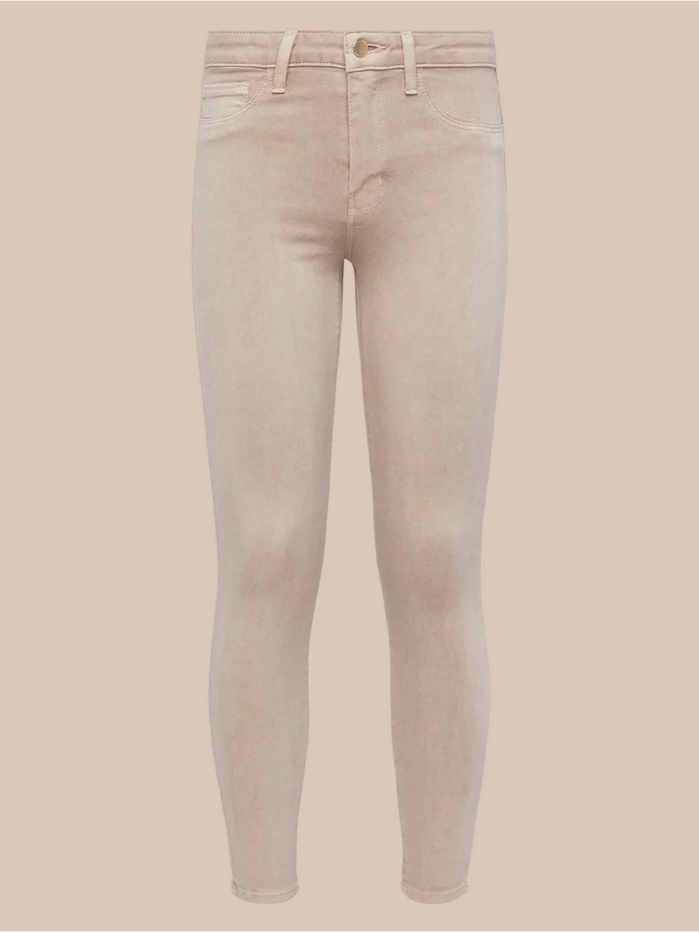 L’AGENCE Biscoff Margot Cropped Skinny Jeans Size 28 High Rise Premium Denim - Picture 2 of 6